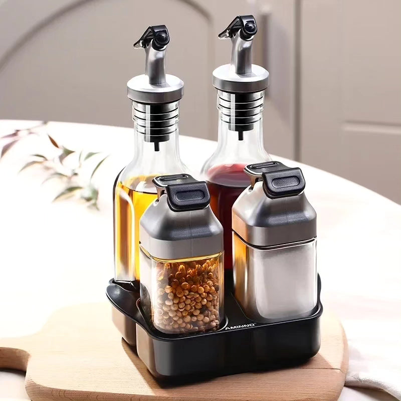 5 in 1 Season set Salt pepper spy vinegar set