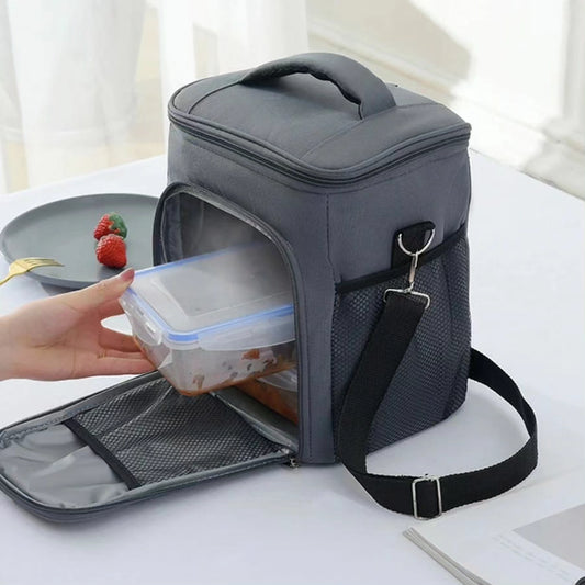 Large Capacity 2 Compartment Lunch Bag