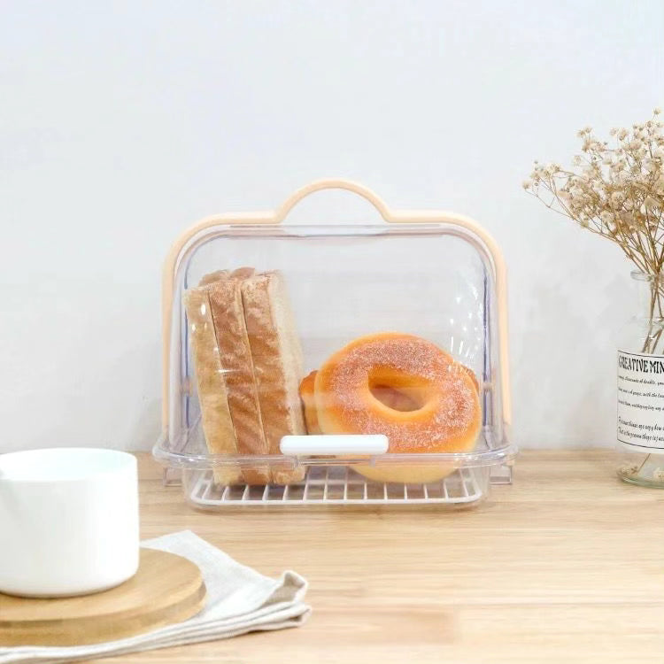 Portable Plastic Bread Storage Box with Roll up Lid