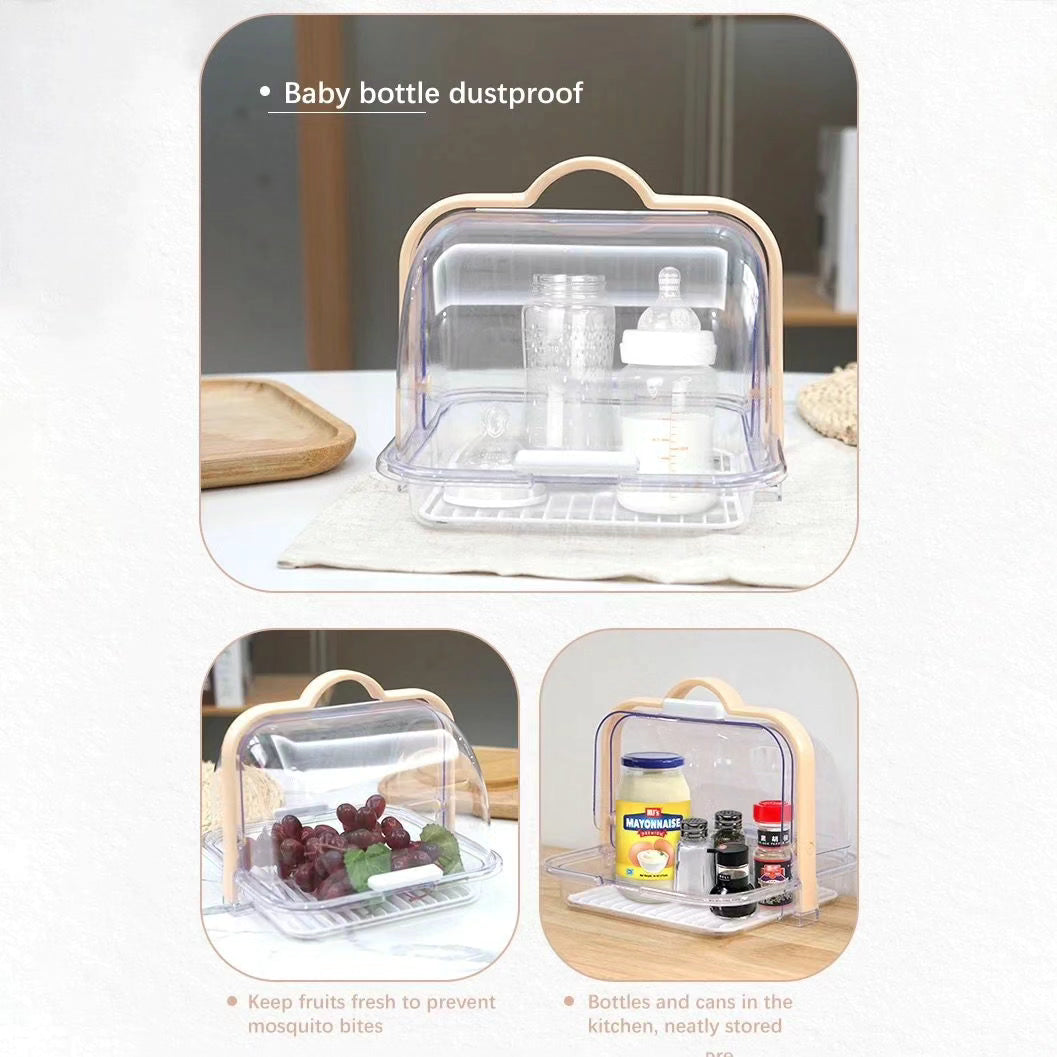 Portable Plastic Bread Storage Box with Roll up Lid