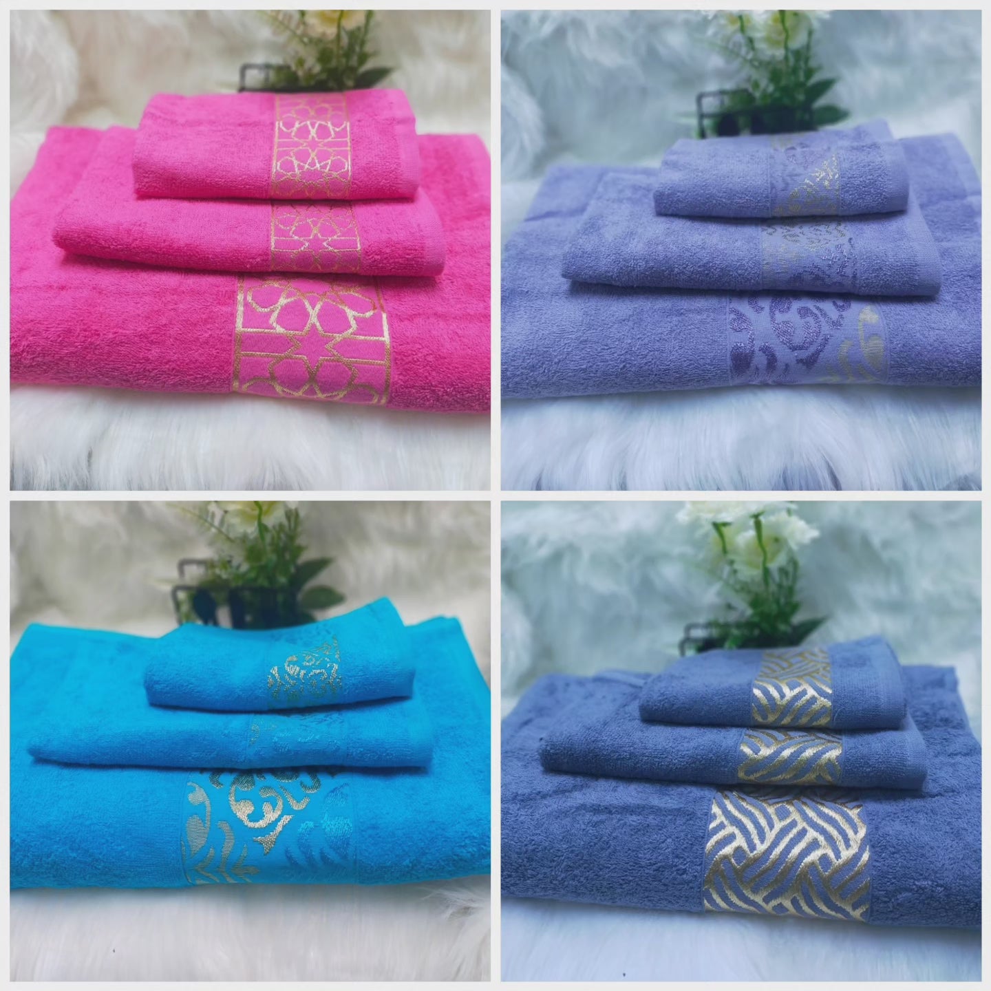 3 in 1 Egyptian cotton towels