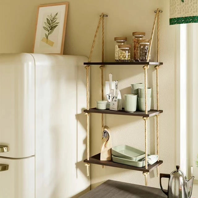 3 Tier Wooden Floating Shelf