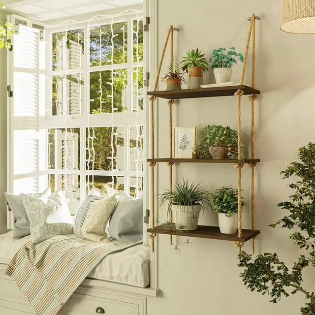 3 Tier Wooden Floating Shelf