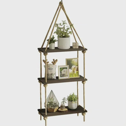 3 Tier Wooden Floating Shelf
