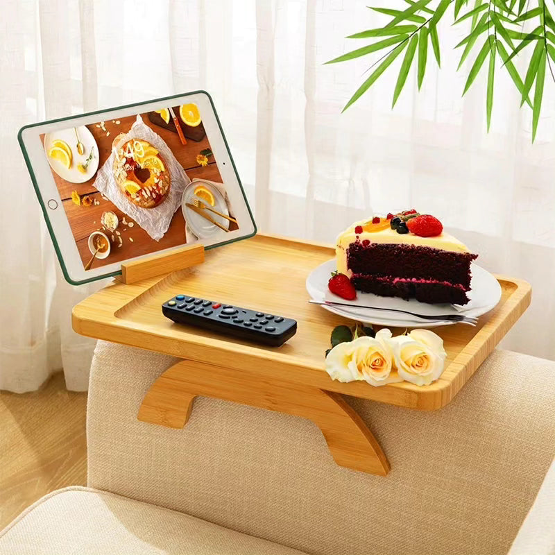 Rectangular Bamboo Sofa Tray