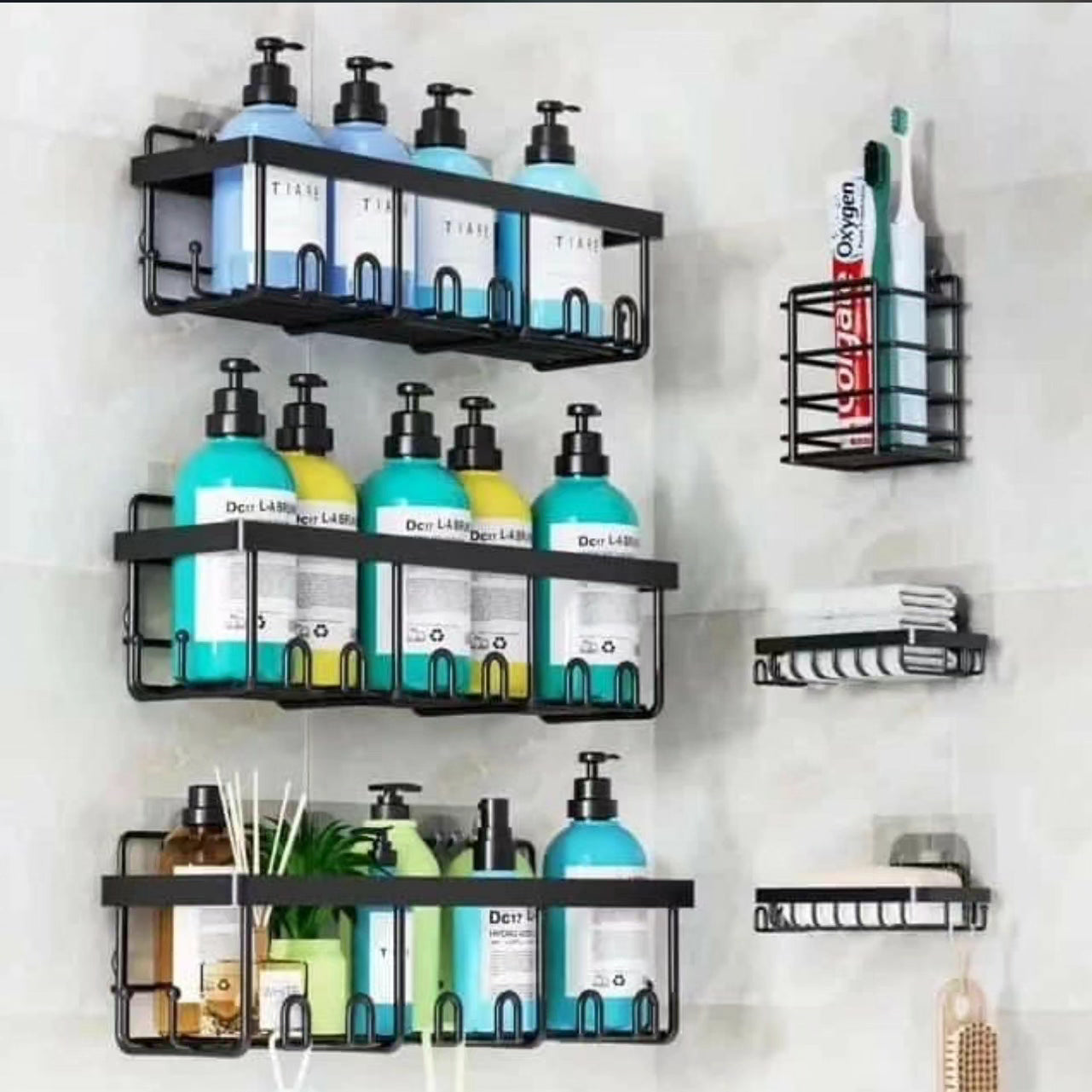 6 Pack Shower Shelves Caddy Set