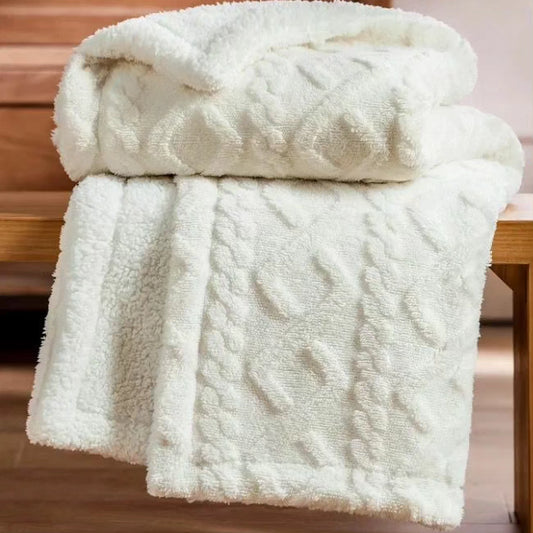 Quality Fleece Blanket Beige Available