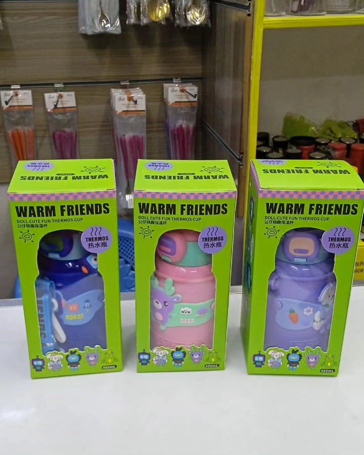 500ml hot/cold baby bottle with straw and detachable bag