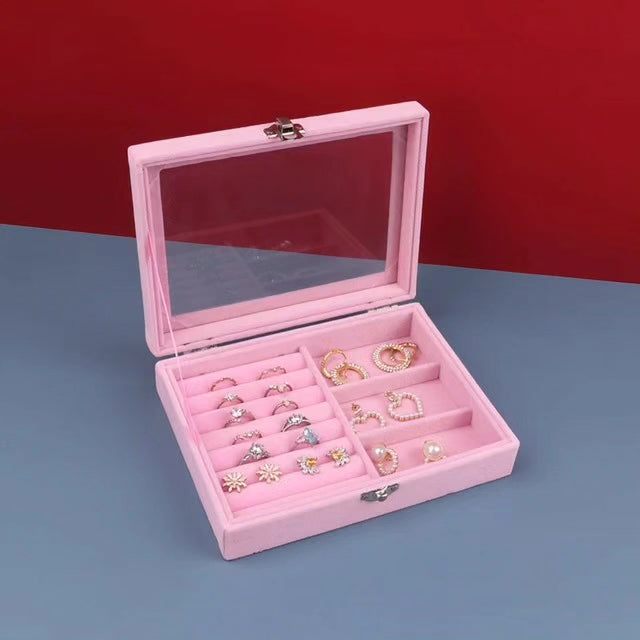 Jewelry Case with Glass Cover