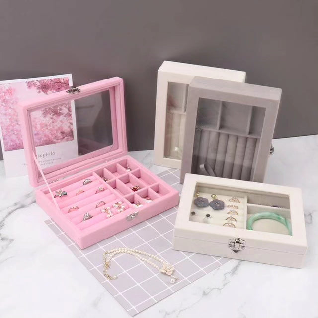 Jewelry Case with Glass Cover