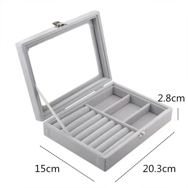 Jewelry Case with Glass Cover