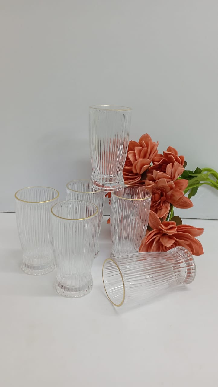 6Pc Borosilicate water juice glasses