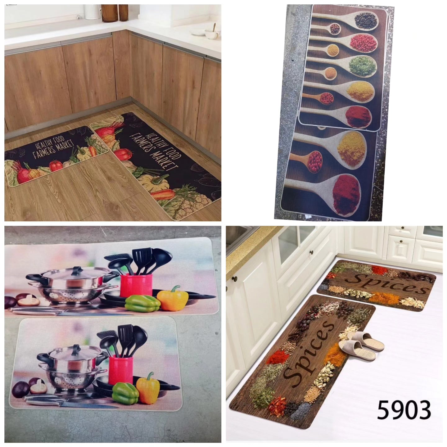 2 in 1 Kitchen rubber mats no slipping