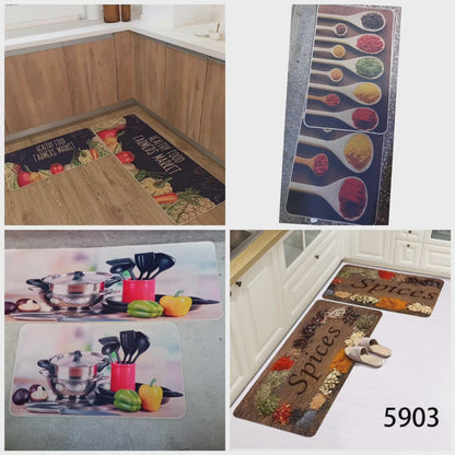 2 in 1 Kitchen rubber mats no slipping