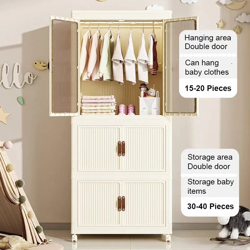Stackable 3 Level Plastic Wardrobe/Closet.