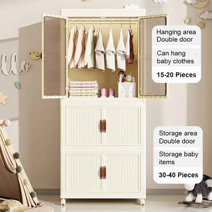 Stackable 3 Level Plastic Wardrobe/Closet.