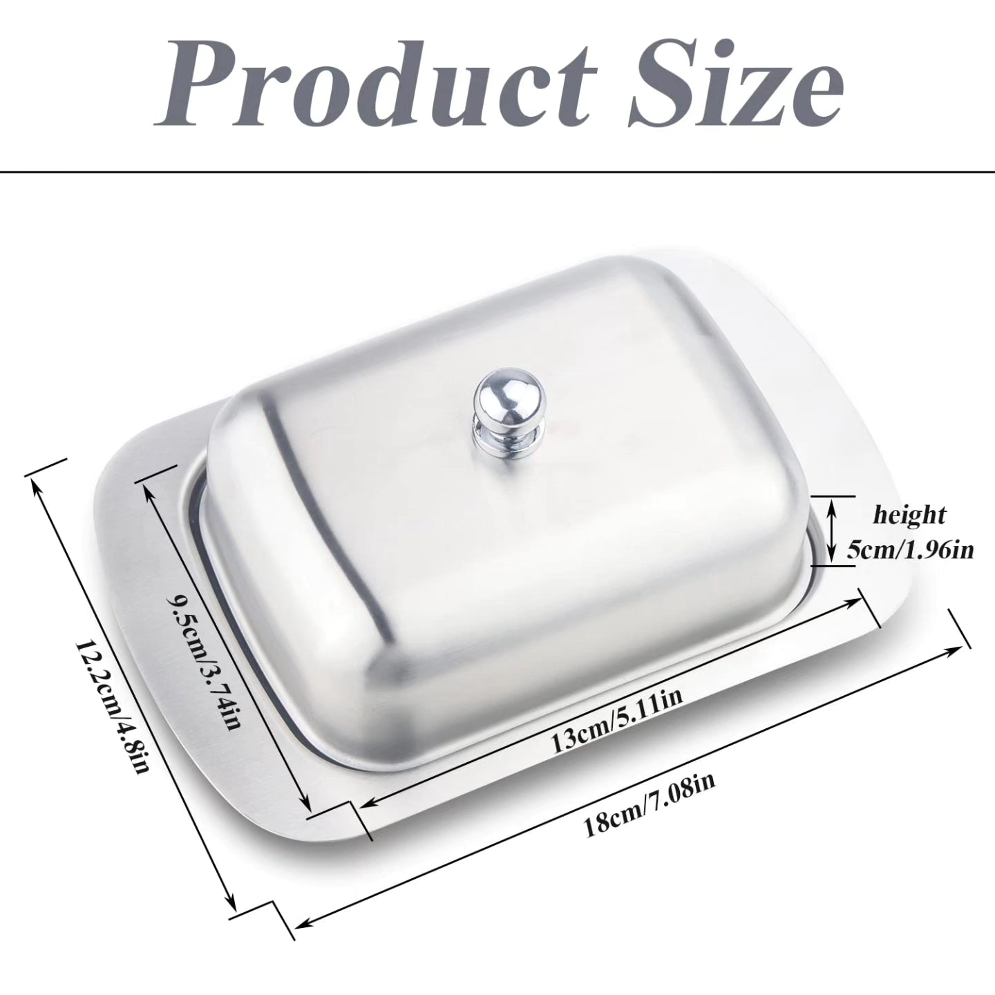 Stainless butter dish