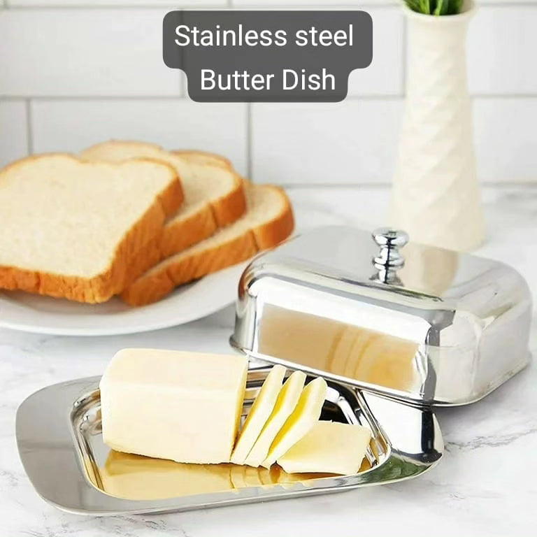 Stainless butter dish