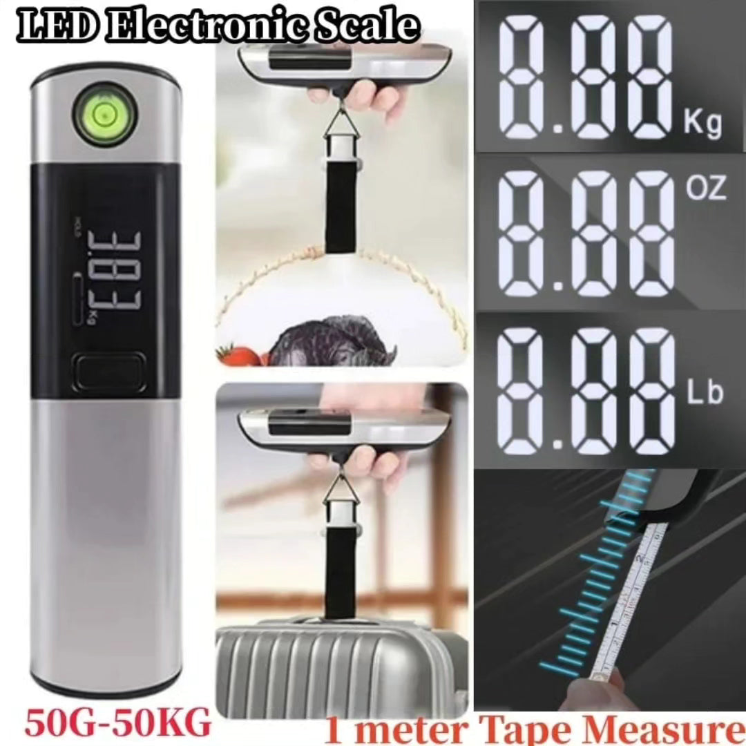 2 in 1 Portable Digital Luggage Scale BlackNov