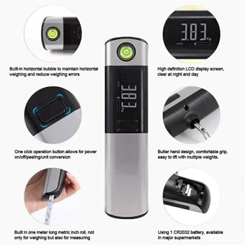 2 in 1 Portable Digital Luggage Scale BlackNov