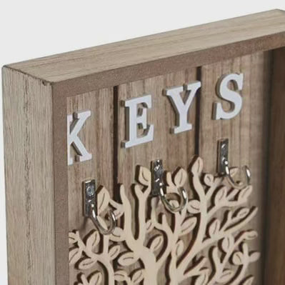 Family Tree Decorative Wooden Key Holder