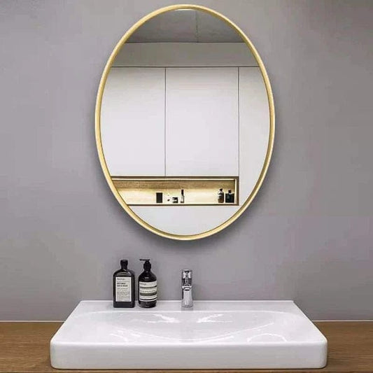 Oval Gold Vanity Mirror