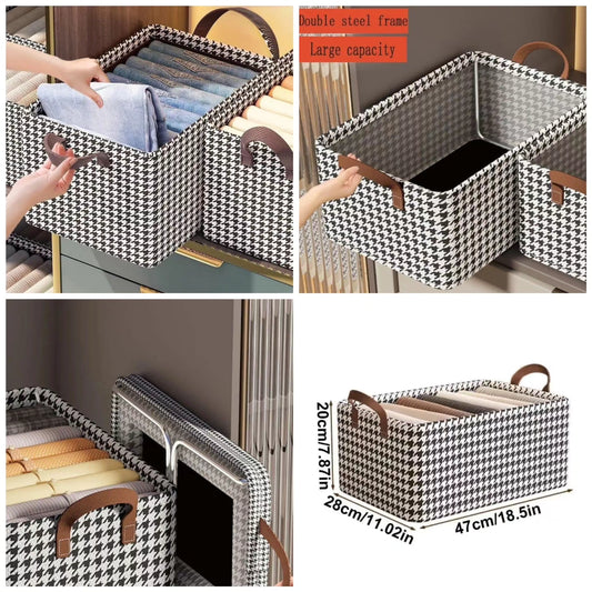 Foldable closet organizer checked