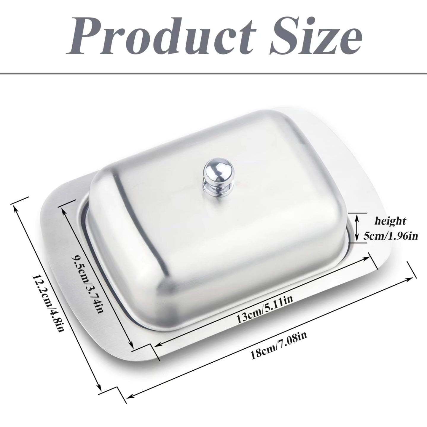 Metal Butter Dish with Lid