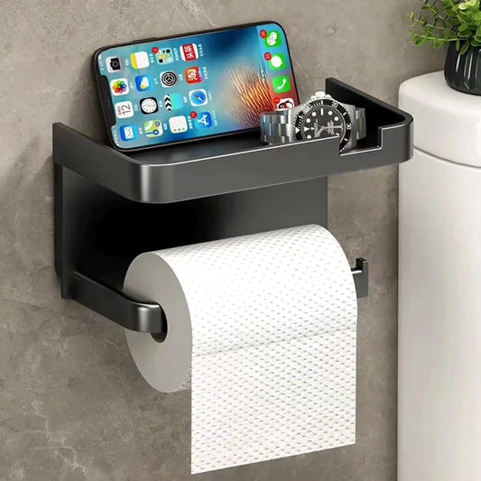 Toilet tissue/paper holder-1395/-
▫️Material:ABS
▫️Available in white and black
▫️Versatile for organizing your toilet paper
▫️Resistant to wear
▫️Easy installation with strong adhesive sticker