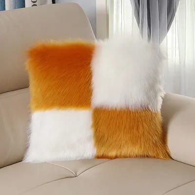 Faux fur throw cases