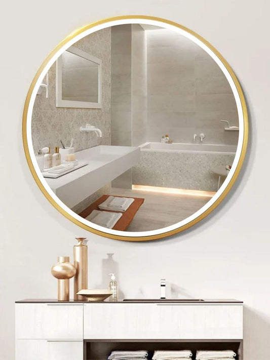 Round Unbreakable Mirror with Frame