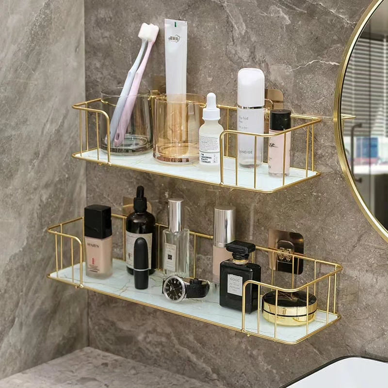 Luxury Bathroom Shelf with Mable Glass Plate