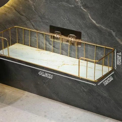 Luxury Bathroom Shelf with Mable Glass Plate