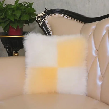 Faux fur throw cases