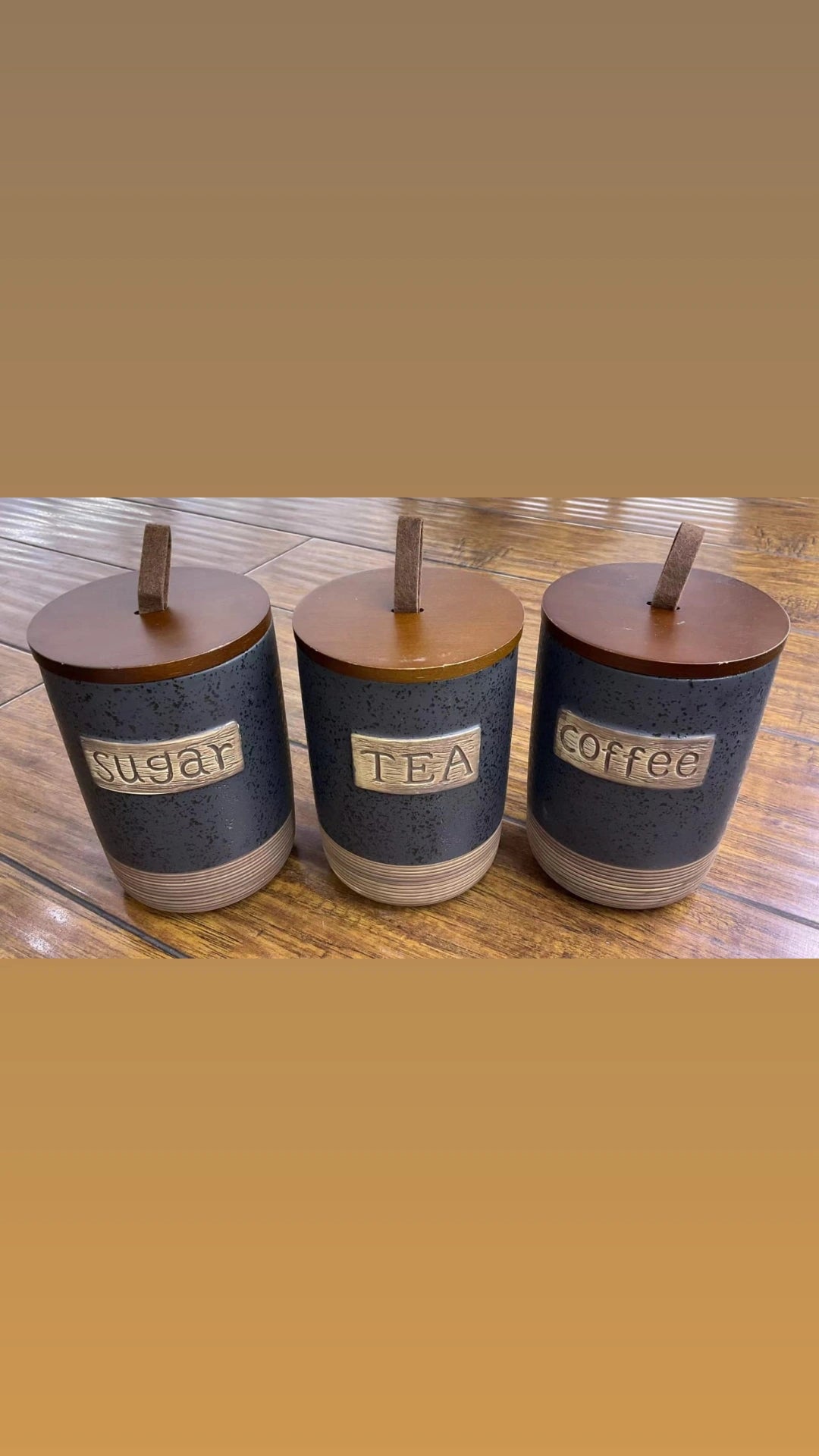 3pcs Airtight Canisters Set with Bambo