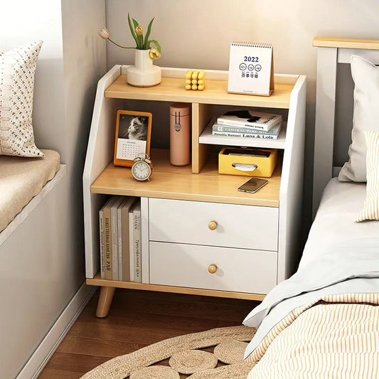 Minimalism Wooden Bedside Table with Drawer