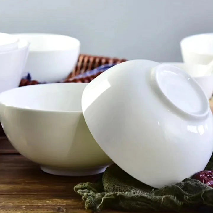 6pcs White Ceramic Bowls