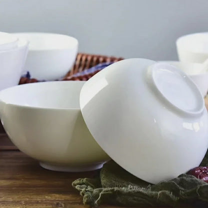 6pcs White Ceramic Bowls