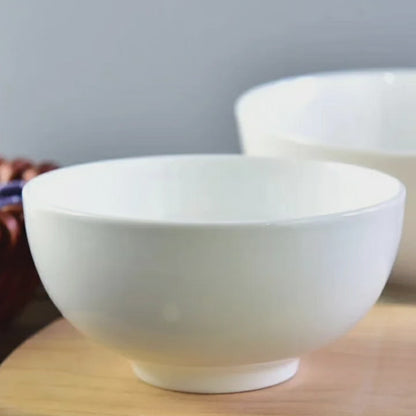 6pcs White Ceramic Bowls