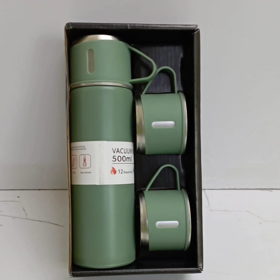 Thermal flask and cups set