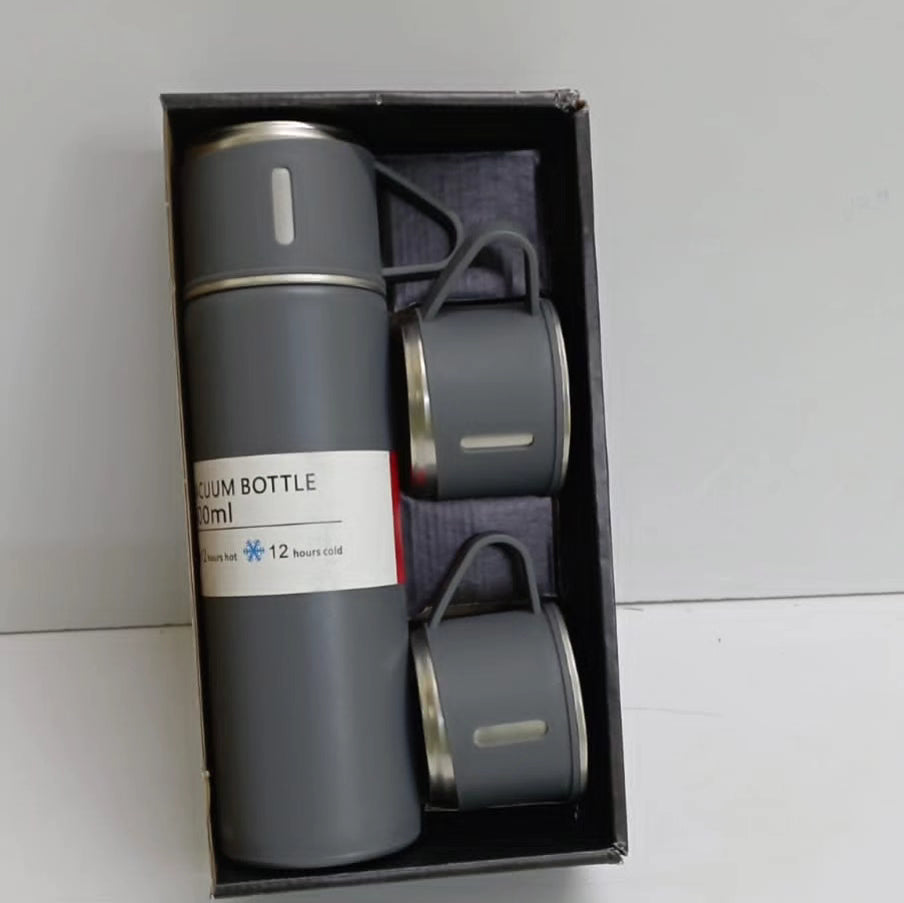 Thermal flask and cups set