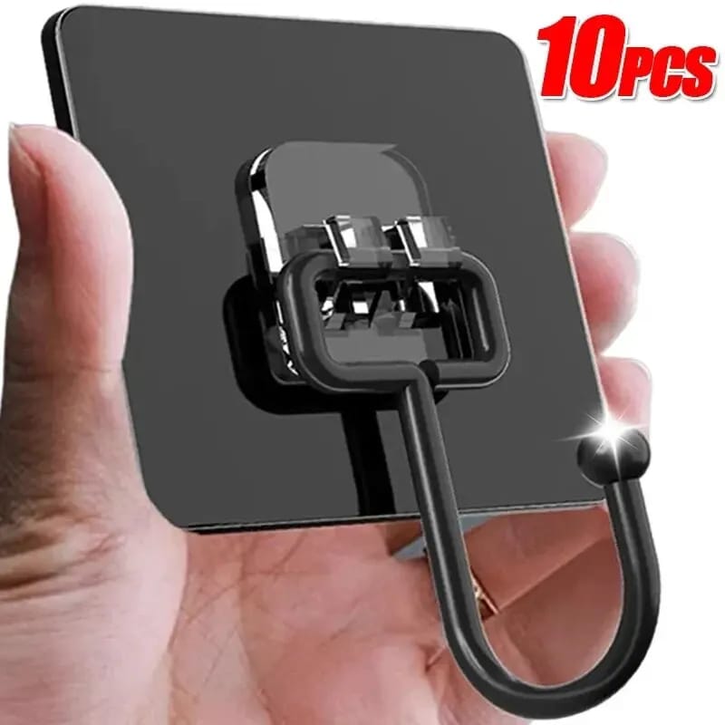 Black Transparent Multipurpose Adhesive Hooks