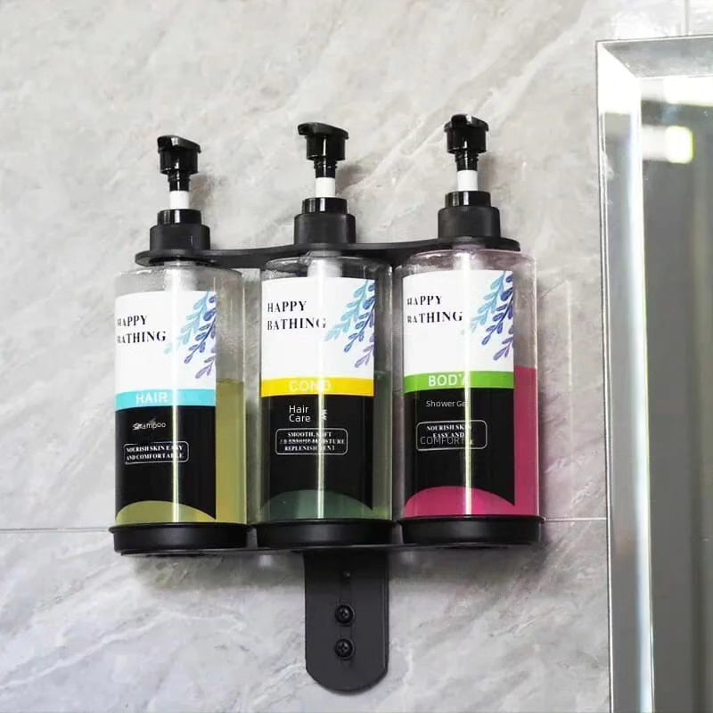 3pcs Refillable Wall Mounted Soap/Shampoo/Showergel Dispenser