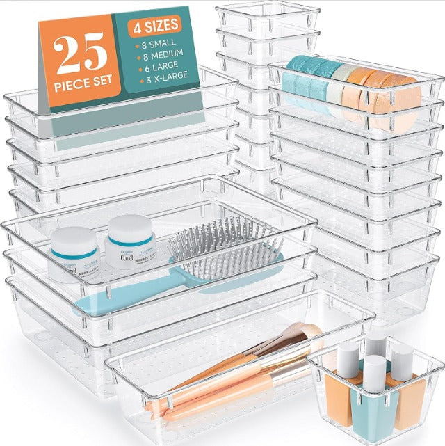 25 PC Drawer organizer / fridge organizer