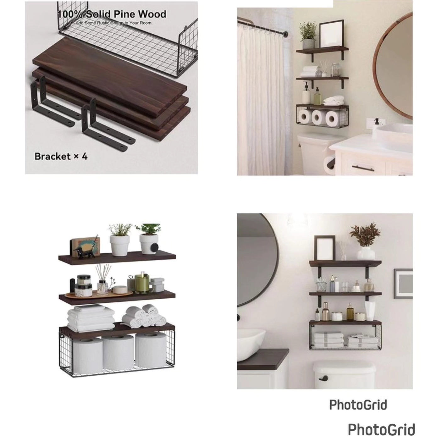 3pc floating shelves