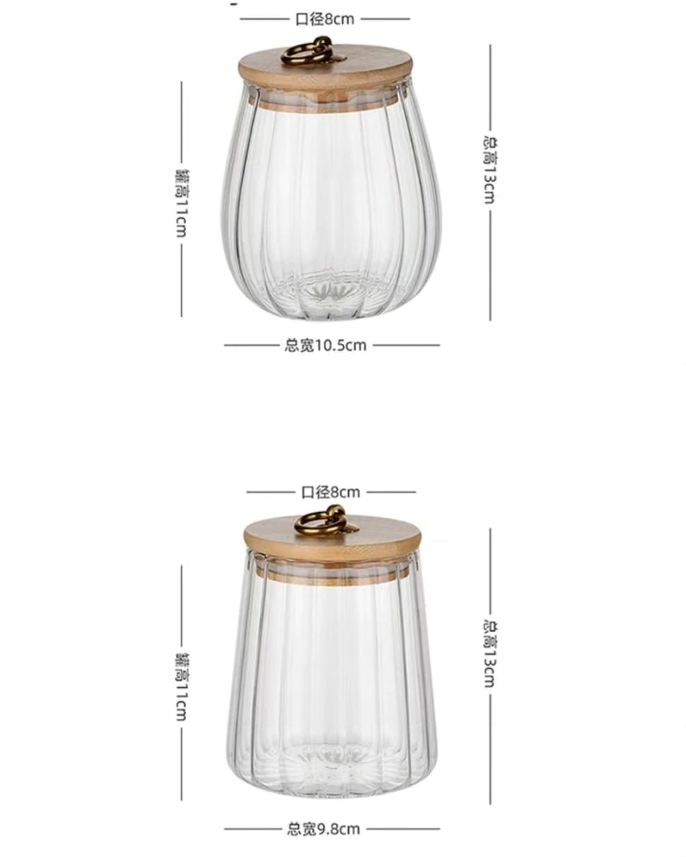 Glass Storage Containers with Bamboo Lid