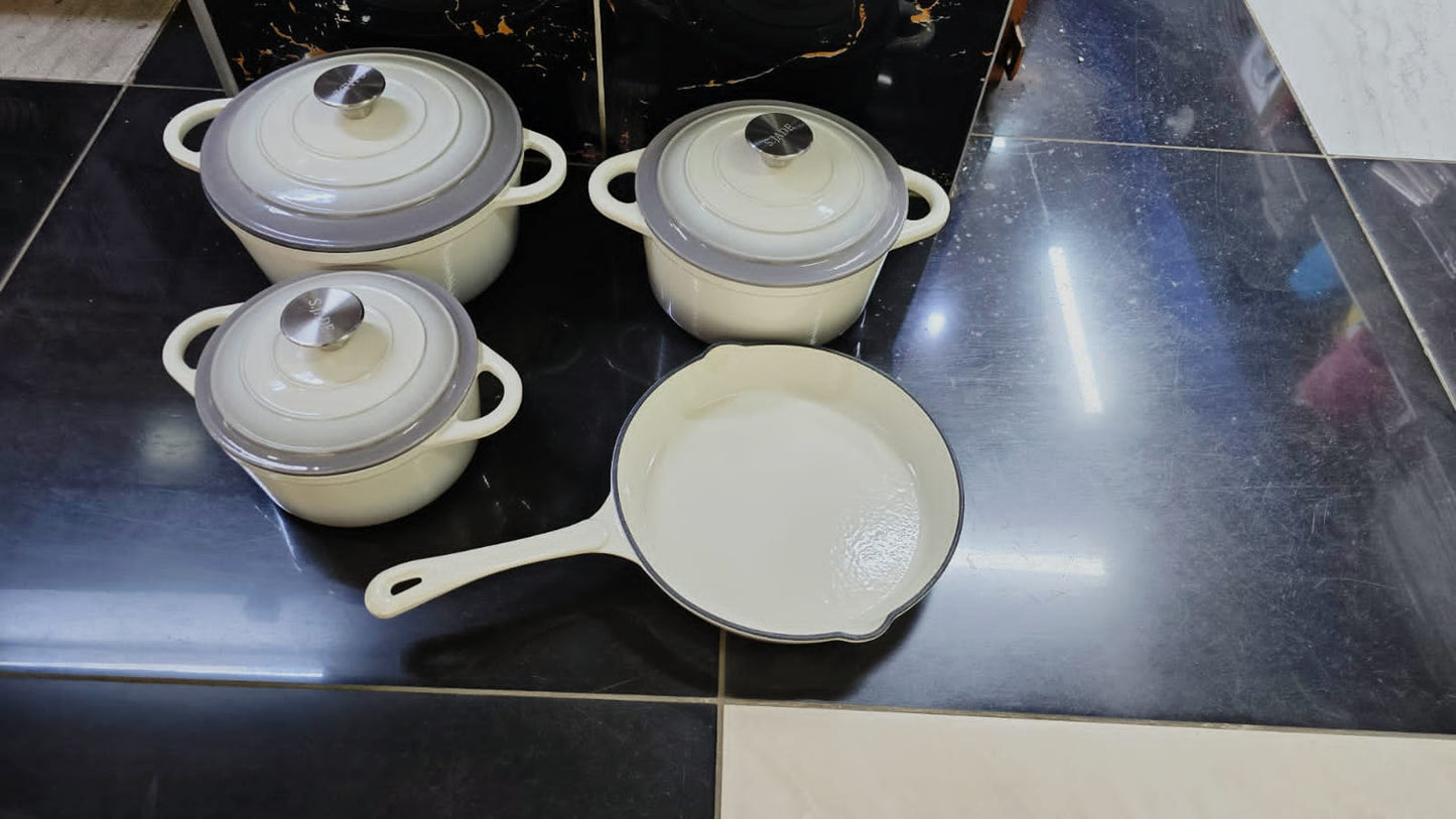 Enamel cast iron cooking pots