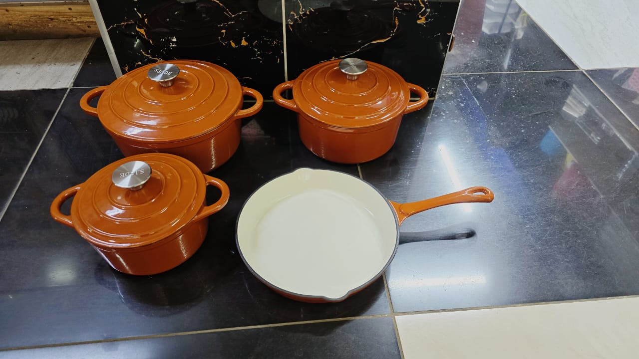 Enamel cast iron cooking pots