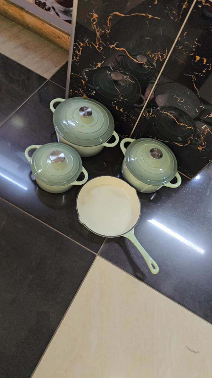 Enamel cast iron cooking pots