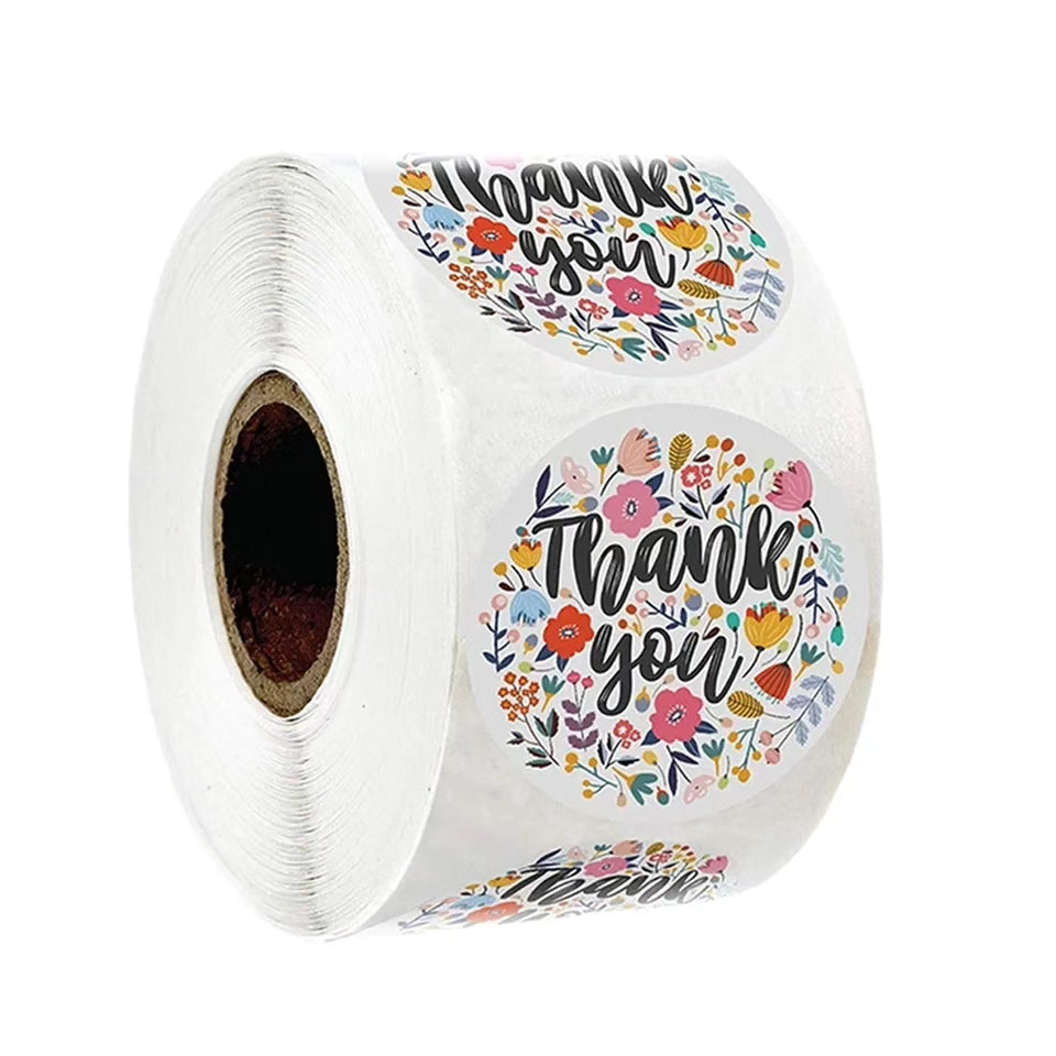 500Pc Roll  business Thank You stickers